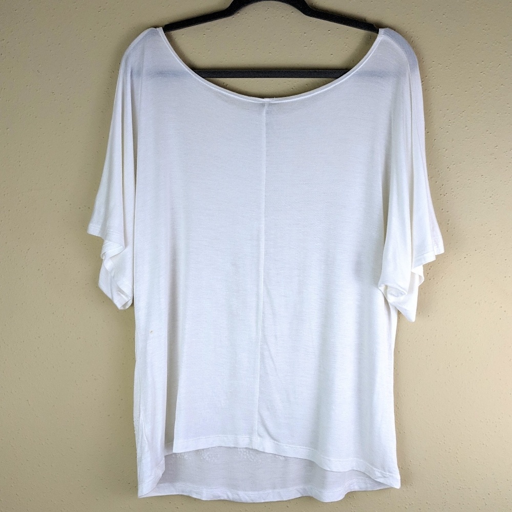 Semi-Sheer Scoop Neck Beads Sequins Top XL - Picture 4 of 8